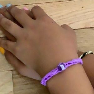 Purple charm bracelet